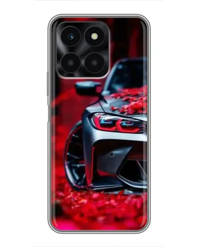 Чехол для Huawei Honor X6a с картинкой «Спортивная BMW и цветы» Чехол для Huawei Honor X6a с картинкой «Спортивная BMW и цветы»