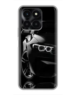 Чехол для Huawei Honor X6a с картинкой «Черная BMW — профиль»