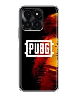 Чехол для Huawei Honor X6a с картинкой «Яркий логотип PUBG»