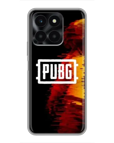 Чехол для Huawei Honor X6a с картинкой «Яркий логотип PUBG»
