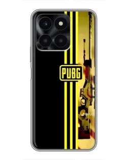 Чехол для Huawei Honor X6a с картинкой «PUBG — камуфляжный шлем»