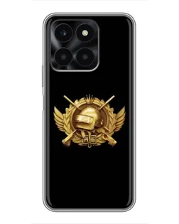 Чехол для Huawei Honor X6a с картинкой «PUBG — оранжевый градиент»