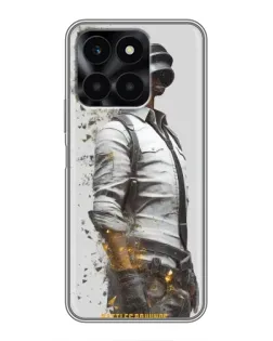 Чехол для Huawei Honor X6a с картинкой «PUBG — боец в пыли»