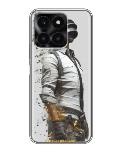 Чехол для Huawei Honor X6a с картинкой «PUBG — боец в пыли»