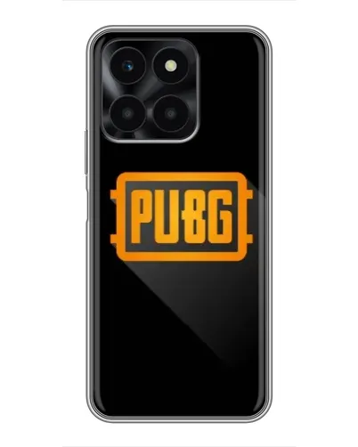 Чехол для Huawei Honor X6a с картинкой «PUBG — рамка лого»