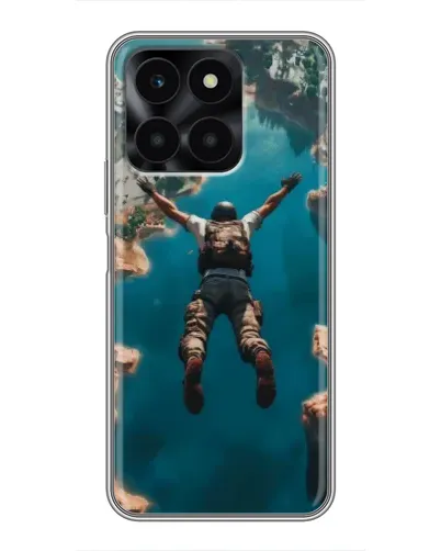 Чехол для Huawei Honor X6a с картинкой «PUBG — свободное падение»