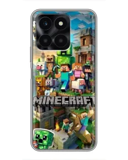 Чехол для Huawei Honor X6a с картинкой «Замок Minecraft»