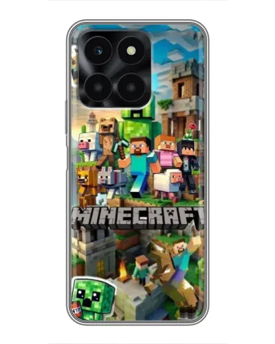Чехол для Huawei Honor X6a с картинкой «Замок Minecraft»