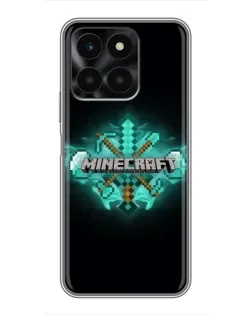 Чехол для Huawei Honor X6a с картинкой «Minecraft Diamond лого»