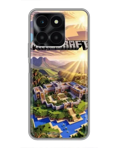 Чехол для Huawei Honor X6a с картинкой «Minecraft панорама»