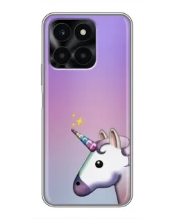 Чехол для Huawei Honor X6a с картинкой «Единорог градиент» Чехол для Huawei Honor X6a с картинкой «Единорог градиент»