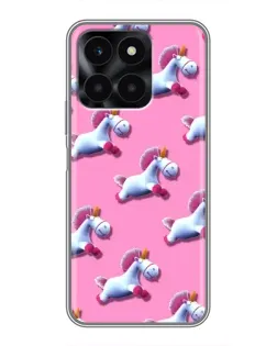 Чехол для Huawei Honor X6a с картинкой «Единороги на розовом» Чехол для Huawei Honor X6a с картинкой «Единороги на розовом»