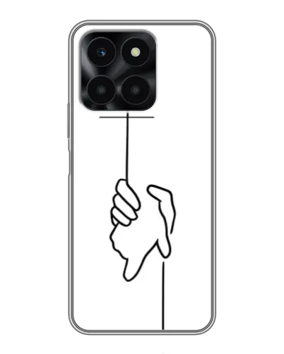 Чехол для Huawei Honor X6a с картинкой «Рука держит»