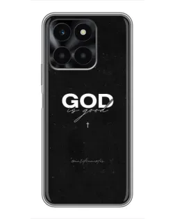 Чехол для Huawei Honor X6a с картинкой «GOD — Бог над всем»
