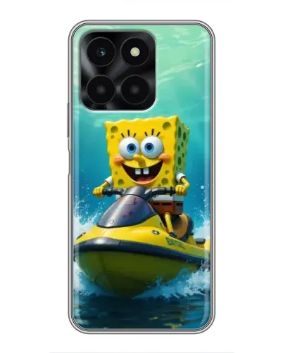 Чехол для Huawei Honor X6a с картинкой «Спанч Боб на гидроцикле» Чехол для Huawei Honor X6a с картинкой «Спанч Боб на гидроцикле»