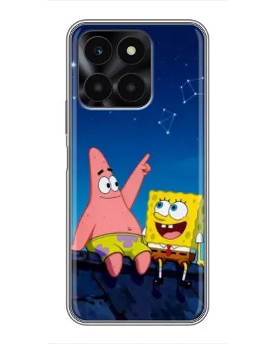 Чехол для Huawei Honor X6a с картинкой «Губка Боб и Патрик ночью» Чехол для Huawei Honor X6a с картинкой «Губка Боб и Патрик ночью»