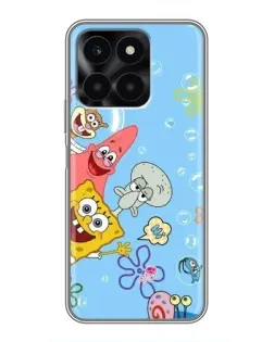 Чехол для Huawei Honor X6a с картинкой «Веселые пузырьки»