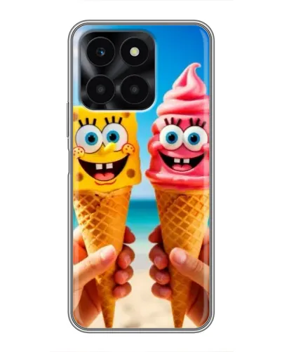 Чехол для Huawei Honor X6a с картинкой «Спанч Боб мороженое» Чехол для Huawei Honor X6a с картинкой «Спанч Боб мороженое»