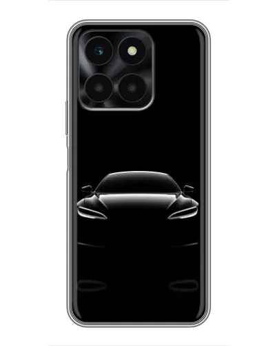Чехол для Huawei Honor X6a с картинкой «Силуэт Tesla Night»