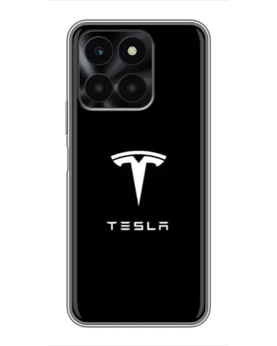 Чехол для Huawei Honor X6a с картинкой «Tesla White Logo»
