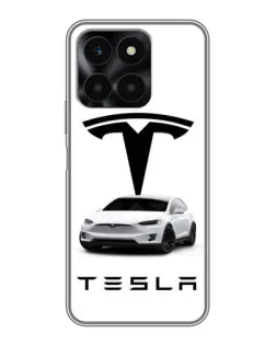 Чехол для Huawei Honor X6a с картинкой «Tesla White Style»