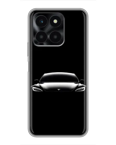Чехол для Huawei Honor X6a с картинкой «Фары Tesla Night»