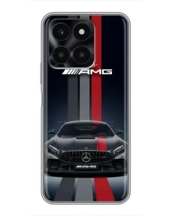 Чехол для Huawei Honor X6a с картинкой «Mercedes — белый карбон»