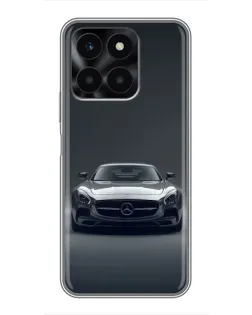 Чехол для Huawei Honor X6a с картинкой «Mercedes на черном»