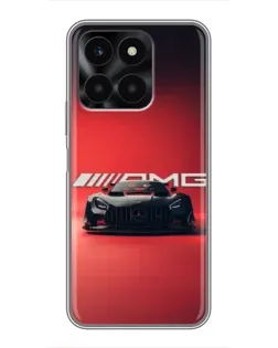 Чехол для Huawei Honor X6a с картинкой «Mercedes AMG — красная линия»