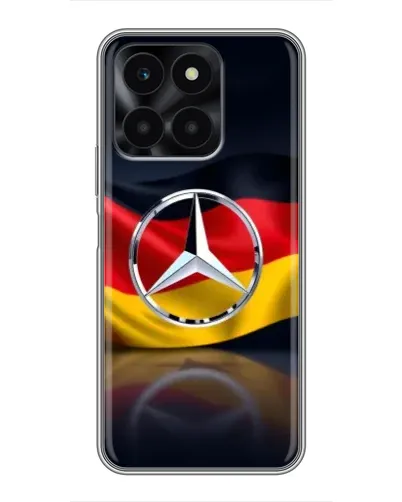 Чехол для Huawei Honor X6a с картинкой «Mercedes — флаг Германии» Чехол для Huawei Honor X6a с картинкой «Mercedes — флаг Германии»