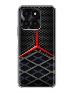 Чехол для Huawei Honor X6a с картинкой «Mercedes Carbon Grid»