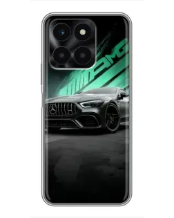 Чехол для Huawei Honor X6a с картинкой «Темный Mercedes AMG»