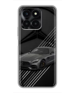 Чехол для Huawei Honor X6a с картинкой «Mercedes AMG — графика»