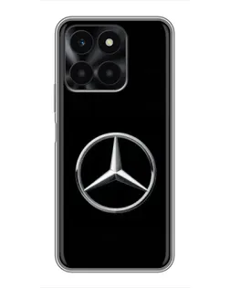 Чехол для Huawei Honor X6a с картинкой «Mercedes классический лого»