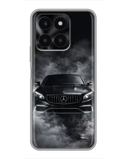 Чехол для Huawei Honor X6a с картинкой «Mercedes в дыму»