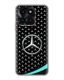 Чехол для Huawei Honor X6a с картинкой «Mercedes — бирюзовый акцент»