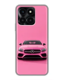 Чохол для Huawei Honor X6a з картинкою «Рожевий Mercedes AMG»