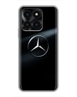 Чохол для Huawei Honor X6a з картинкою «Mercedes на металі»