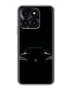 Чохол для Huawei Honor X6a з картинкою «Mercedes — силует авто»