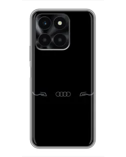 Чехол для Huawei Honor X6a с картинкой «Audi — световой подпись»