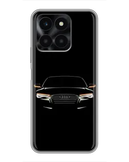 Чехол для Huawei Honor X6a с картинкой «Audi — ночной контур»