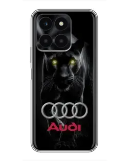 Чехол для Huawei Honor X6a с картинкой «Пантера и Audi»