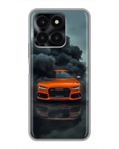 Чехол для Huawei Honor X6a с картинкой «Audi в облаках дыма» Чехол для Huawei Honor X6a с картинкой «Audi в облаках дыма»