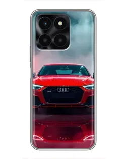 Чехол для Huawei Honor X6a с картинкой «Audi RS — красный стиль»