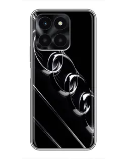 Чехол для Huawei Honor X6a с картинкой «Audi — абстрактные кольца»