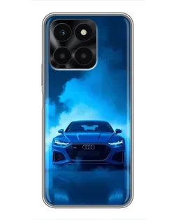 Чехол для Huawei Honor X6a с картинкой «Audi — голубая энергия»