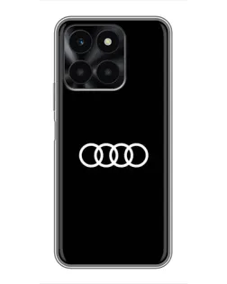 Чехол для Huawei Honor X6a с картинкой «Audi White Logo»