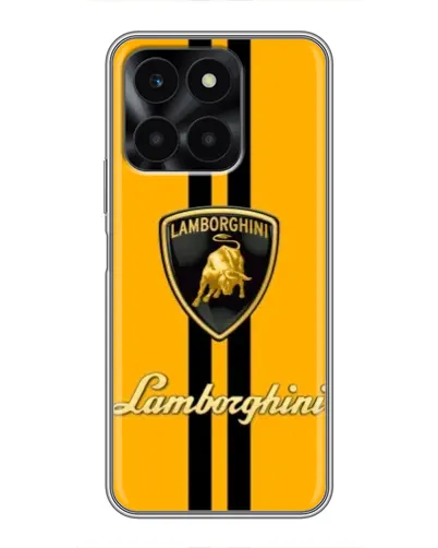 Чехол для Huawei Honor X6a с картинкой «Lamborghini Stripe желтый»