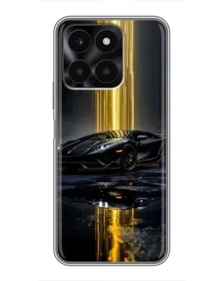 Чехол для Huawei Honor X6a с картинкой «Ночной Lamborghini драйв»