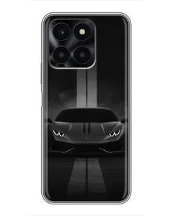 Чехол для Huawei Honor X6a с картинкой «Lamborghini симметрия дорог»